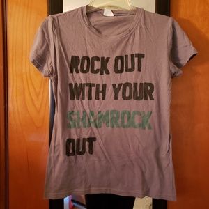 "Rock Out With Your Shamrock Out" graphic tee